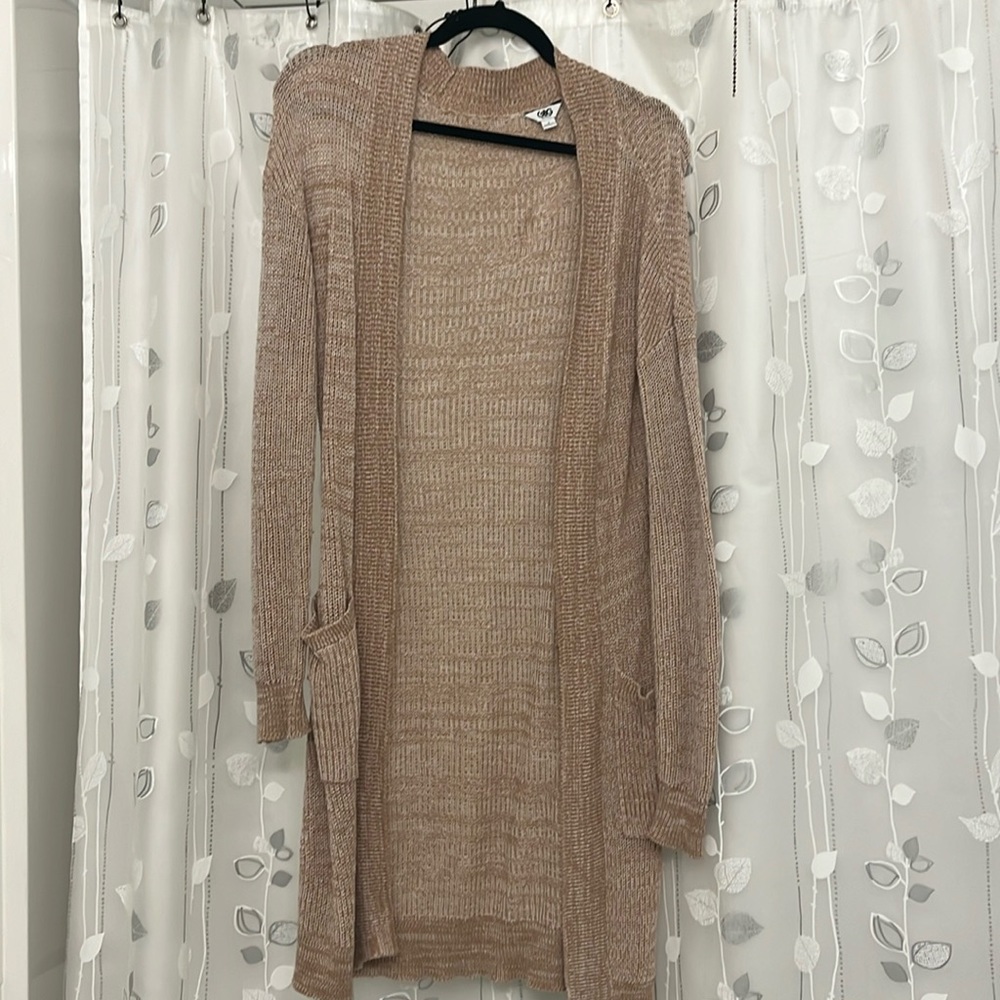 Long sleeve beige cardigan size small